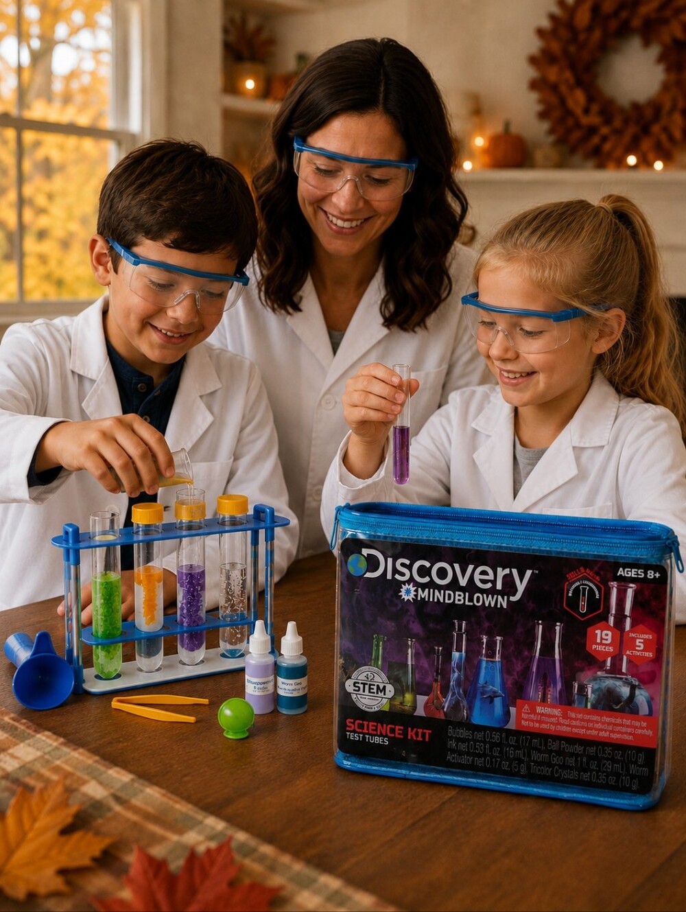 Discovery Mindblown STEM Science Kit Test Tubes 19 Piece Ages 8+ Chemistry Set